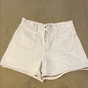 Women's Cream Denim Jean Shorts